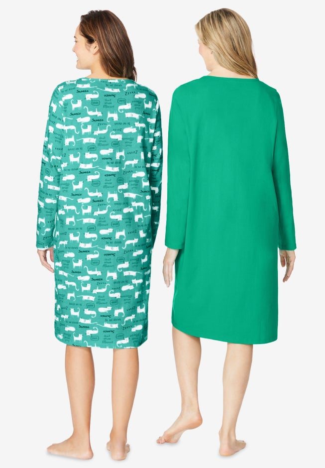 2-Pack Long-Sleeve Sleepshirt image number 1