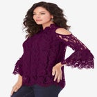 Lace Cold-Shoulder Top image number null