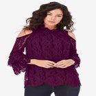 Lace Cold-Shoulder Top image number null