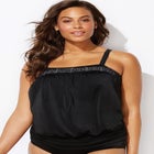 Laser Cut Blouson Tankini Top image number null