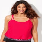 Loop Strap Blouson Tankini Top image number null