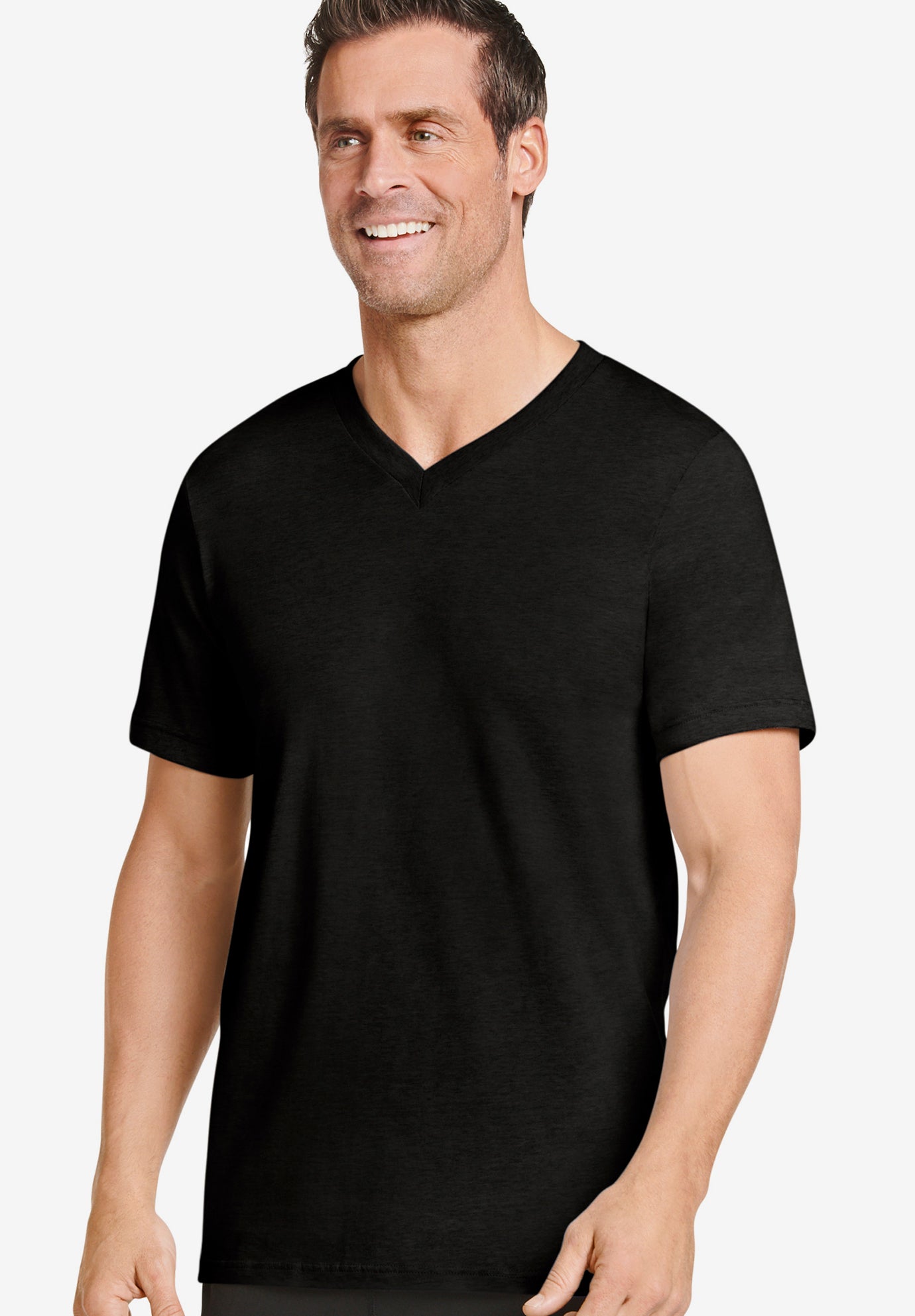 V-neck short sleeve tees, 2-Pack image number 1