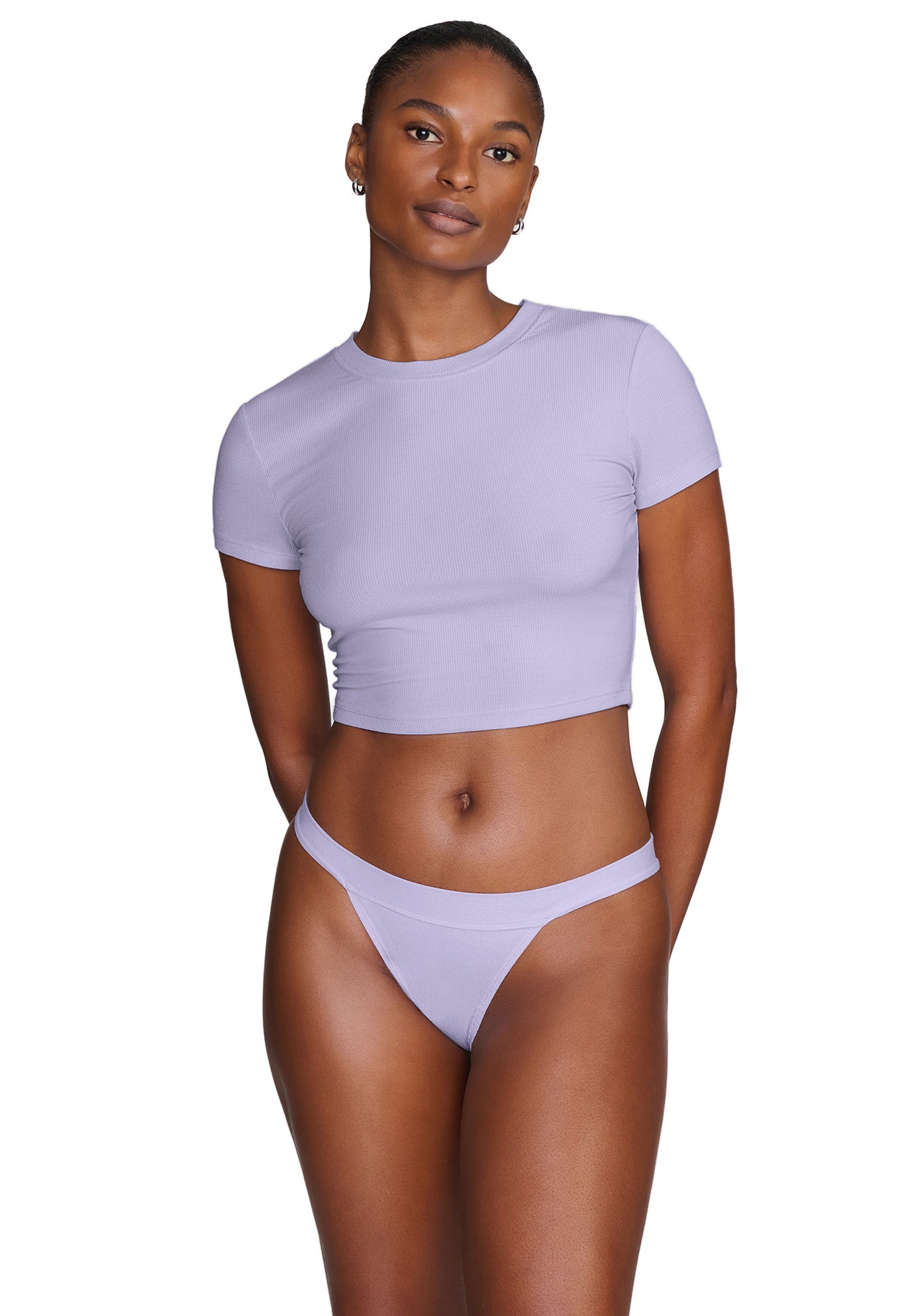 The Baby Tee - Modal Silk Rib image number 1