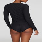 The Button Long Sleeve - Modal Silk Rib image number null