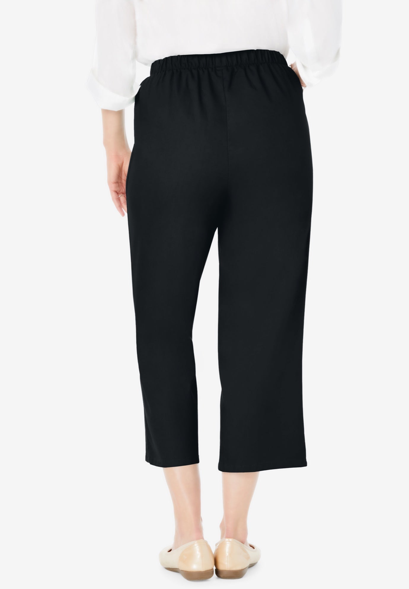 Fineline Stretch Denim Pull-On Capri Jeans image number 1