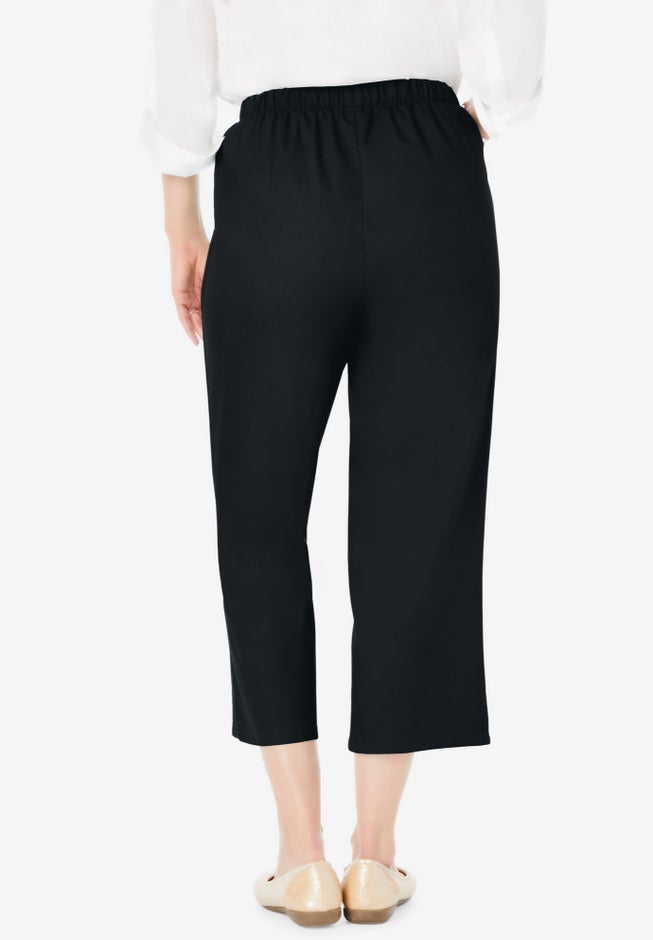 Fineline Stretch Denim Pull-On Capri Jeans image number 1