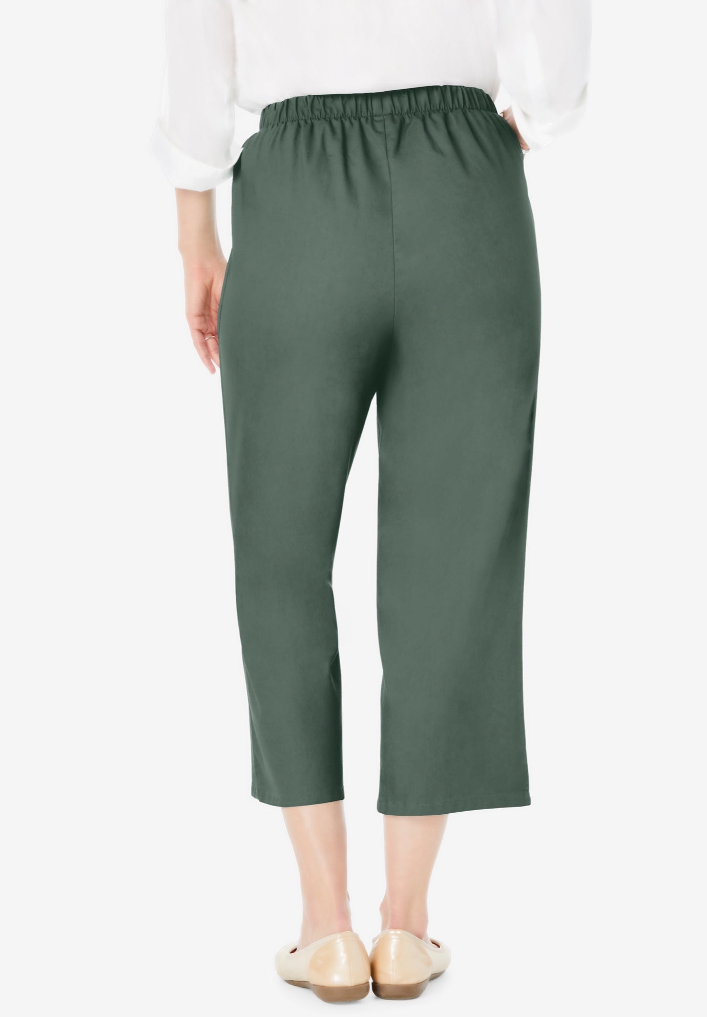 Fineline Stretch Denim Pull-On Capri Jeans image number 1