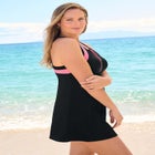 High Neck Racerback 2-Piece Swimdress image number 2