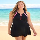 High Neck Racerback 2-Piece Swimdress image number 0