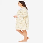 Short 2-Piece Cabbage-Rose Peignoir Set image number null