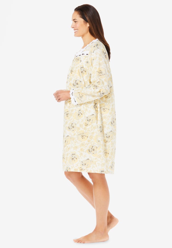 Short 2-Piece Cabbage-Rose Peignoir Set image number 2