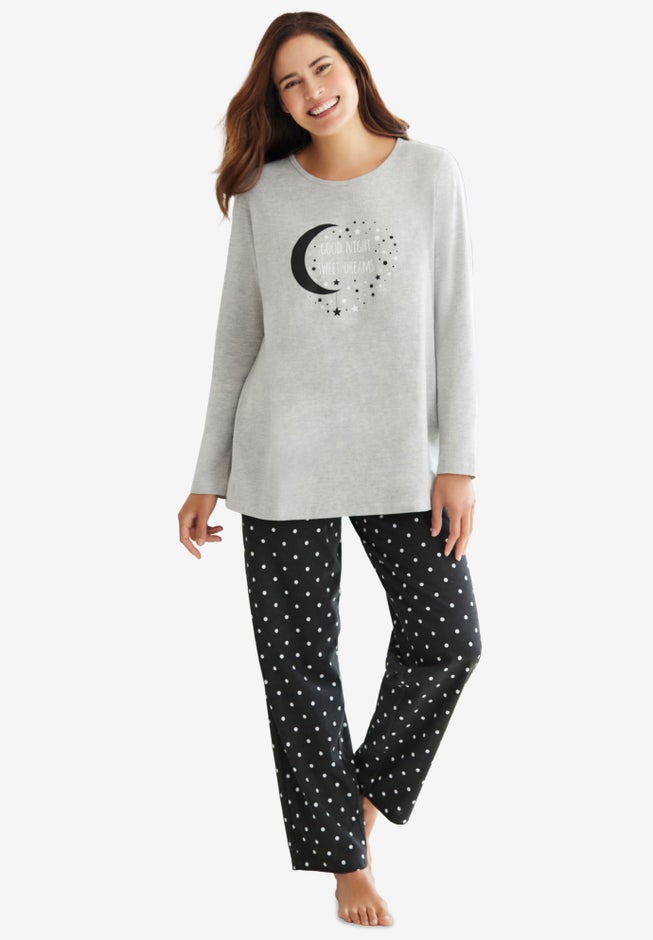 Long Sleeve Knit PJ Set image number 0