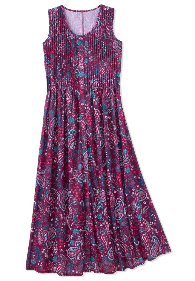 Pintucked Sleeveless Dress image number 3