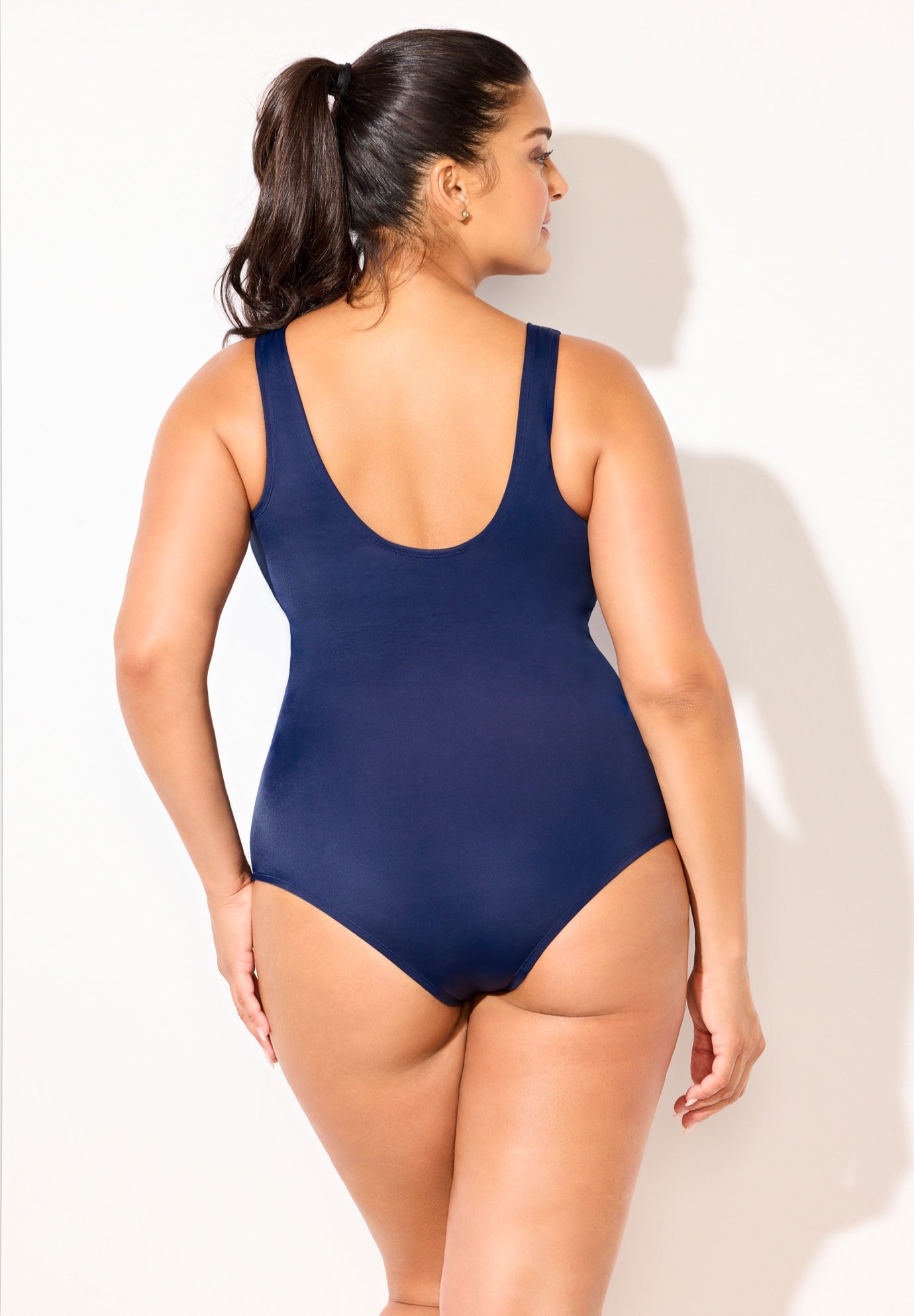 Chlorine Resistant High Neck Tummy Control One Piece Swimsuit image number 1