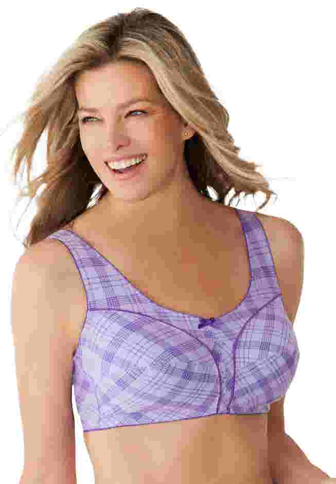 Cotton Back-Close Wireless Bra image number 0