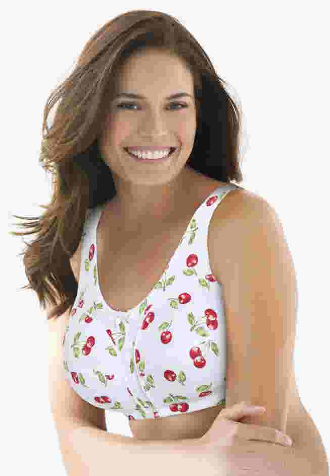 Cotton Back-Close Wireless Bra image number 3
