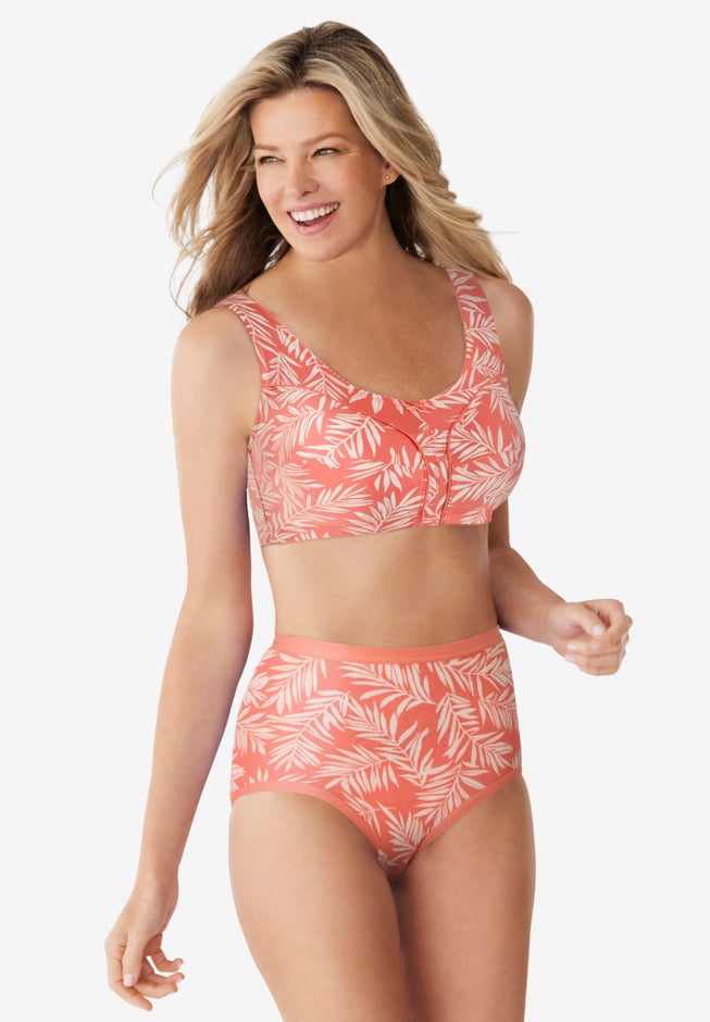 Cotton Back-Close Wireless Bra image number 8