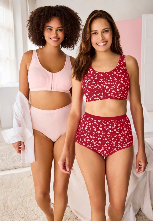 Wireless Back-Close Cotton Bra image number 4