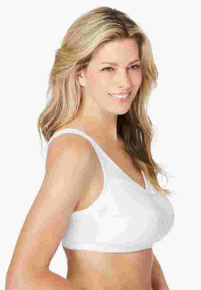 Cotton Back-Close Wireless Bra image number 2