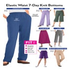 7-Day Straight-Leg Elastic-Waist Stretchy Knit Pant image number null