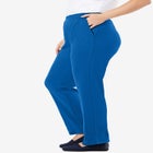 7-Day Straight-Leg Elastic-Waist Stretchy Knit Pant image number null