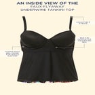 Faux Flyaway Underwire Tankini Top image number null