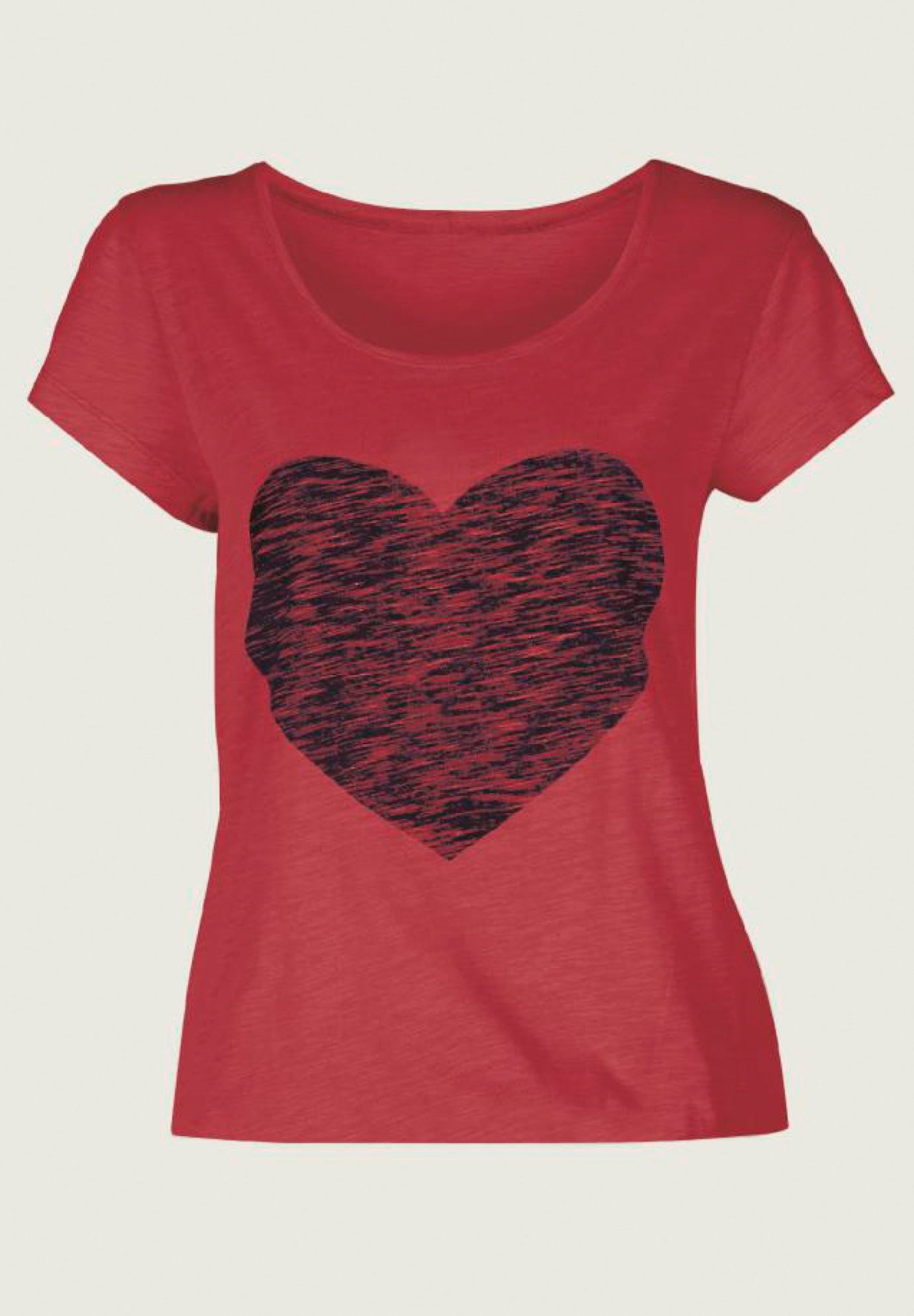100% Cotton Jersey Slub Scoopneck Short Sleeve Graphic Tee image number 2