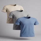 3-Pack Cotton Crewneck Undershirt image number null