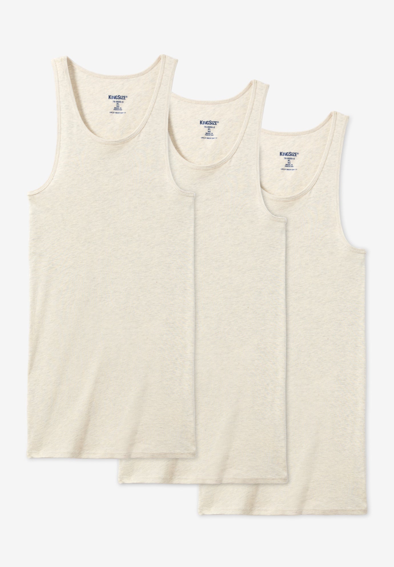 3-Pack Ribbed Cotton Tank Undershirt image number 0