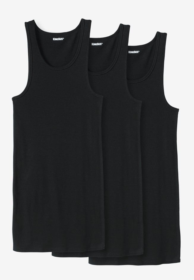 3-Pack Ribbed Cotton Tank Undershirt image number 0