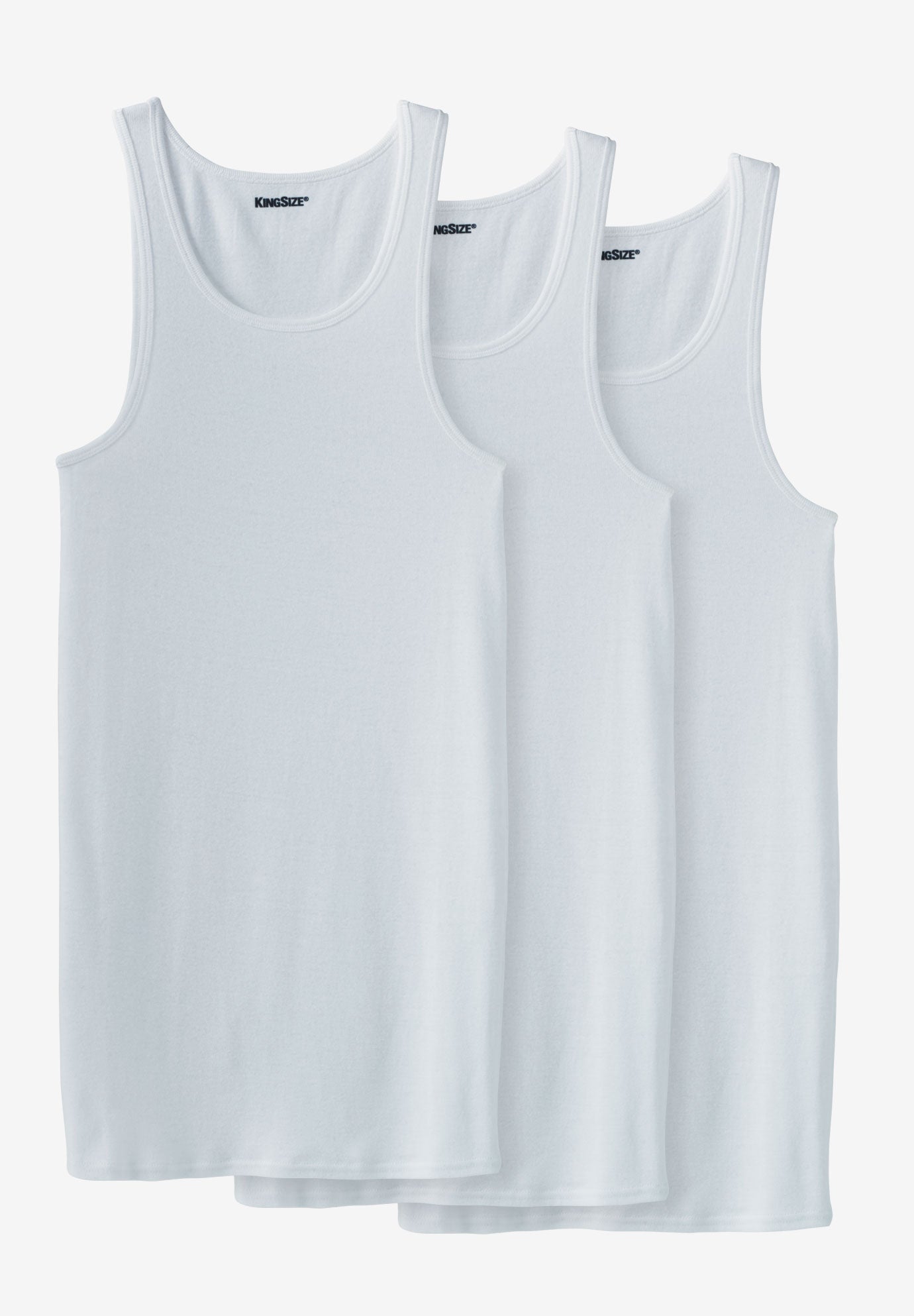 3-Pack Ribbed Cotton Tank Undershirt image number 0