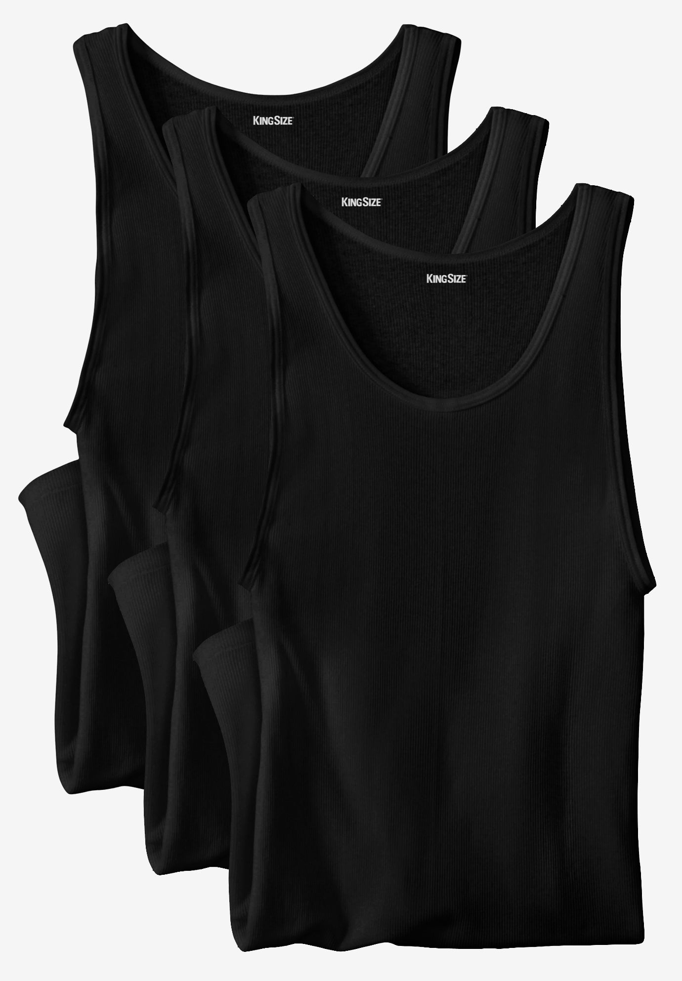Ribbed Cotton Tank Undershirt 3-Pack image number 0