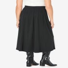 Ponte Knit A-Line Skirt image number null