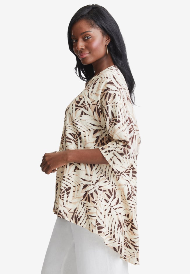 Hi-Low Linen Tunic image number 2