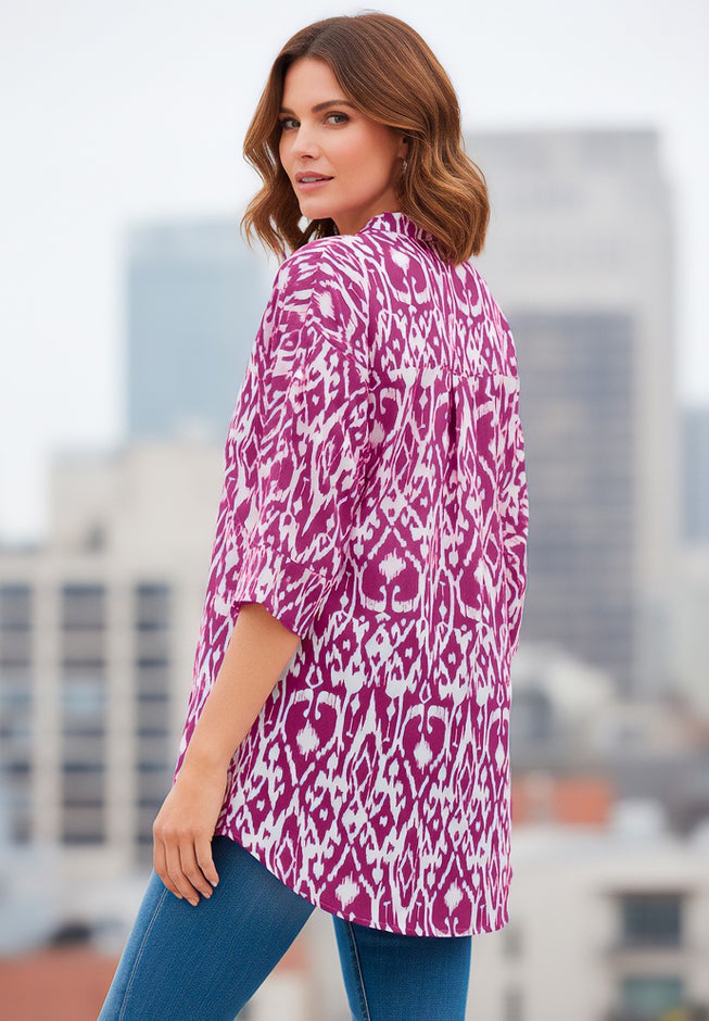 Hi-Low Linen Tunic image number 1