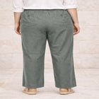 Linen-Blend Elastic Waist Drawstring Relaxed Pant image number null