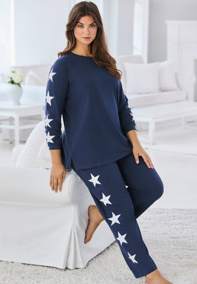 Dreams & Co® Side Print Pajama Set image number 5