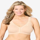 Catherines Front-Close Cotton Comfort Bra image number null
