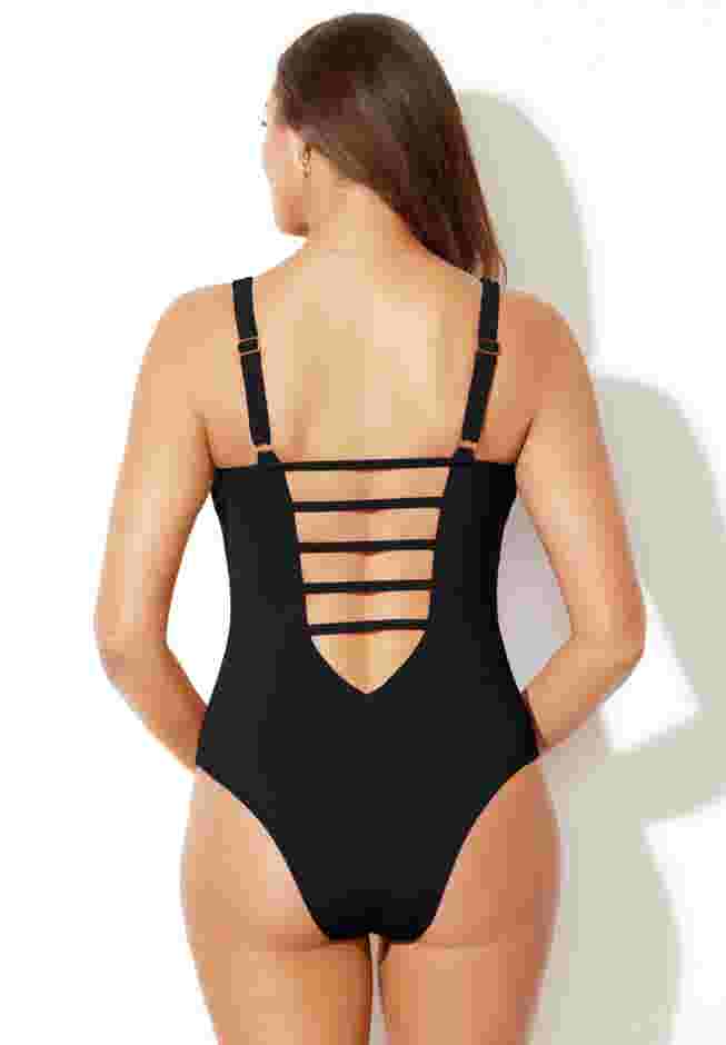 Strappy Plunge One Piece Swimsuit image number 1
