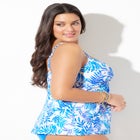 Bra Sized Faux Flyaway Underwire Tankini Top image number null