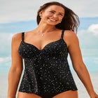 Bra Sized Faux Flyaway Underwire Tankini Top image number null
