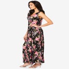 Plus Size Sleveless Hand-Crinkled Button-Front A-Line Maxi &ndash; Curvy Breezy Dress image number null