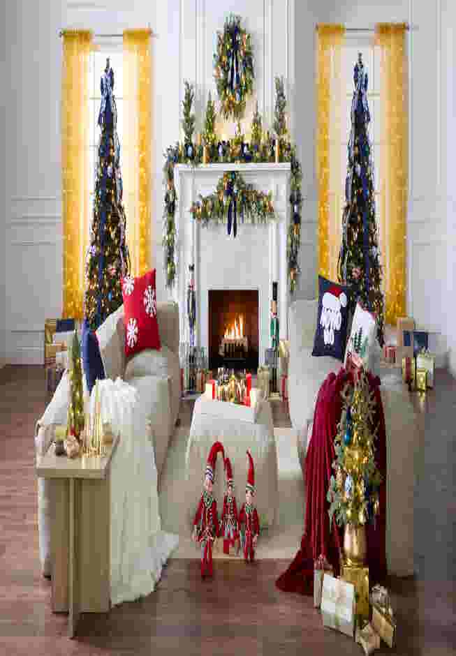 Fully Decorated Pre-Lit 7½’ Pop-Up Christmas Tree image number 1