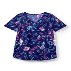 Short-Sleeve V-Neck Shirred Tee image number null