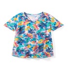 Short-Sleeve V-Neck Shirred Tee image number null