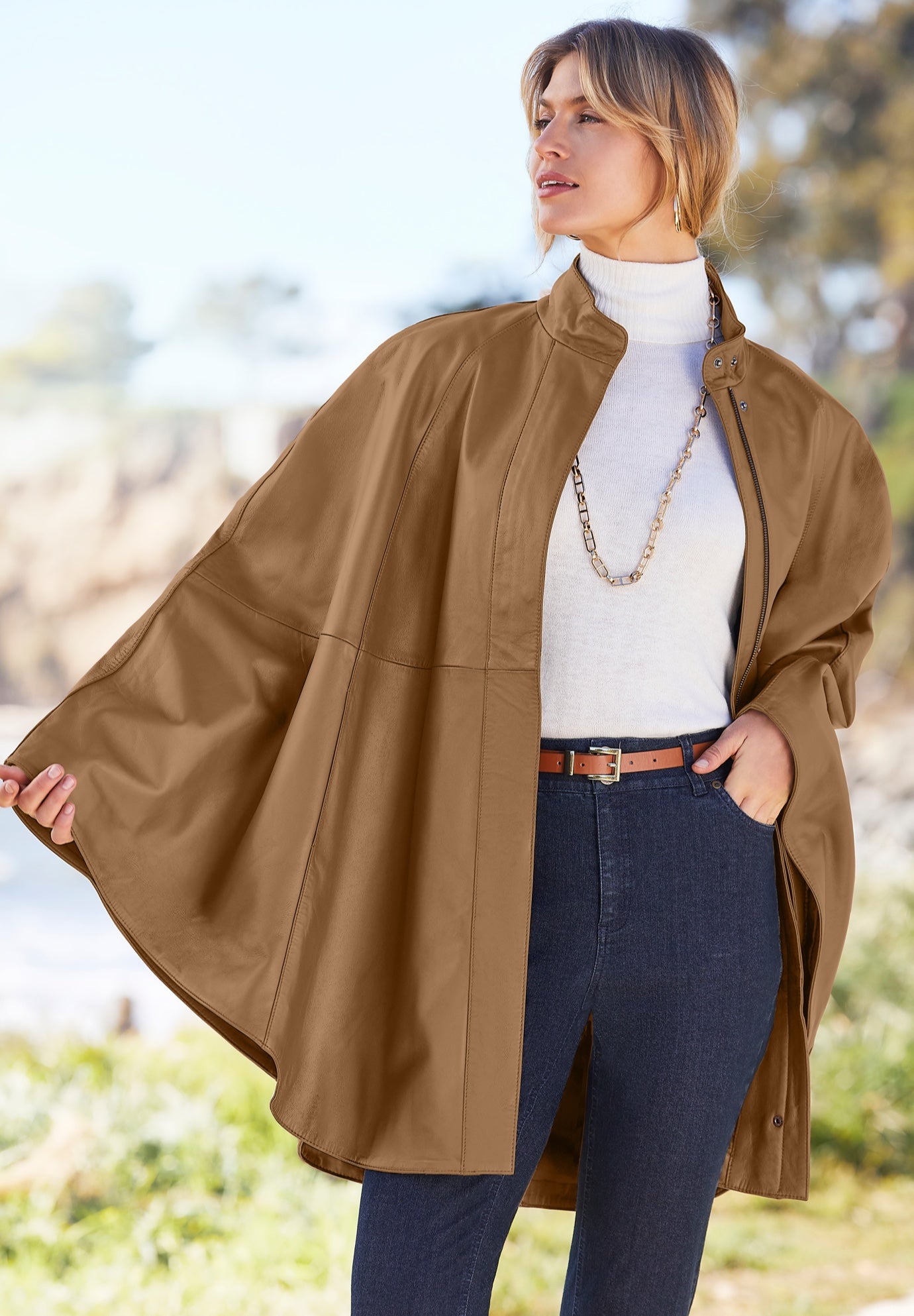 Leather Poncho image number 0