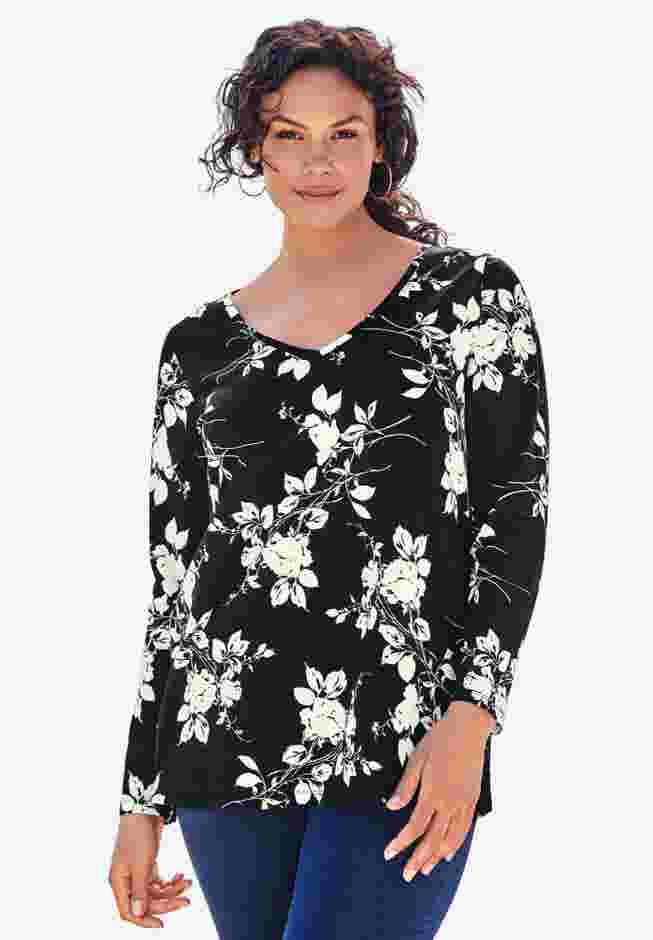 Ultimate Long Sleeve V Neck Tee image number 0