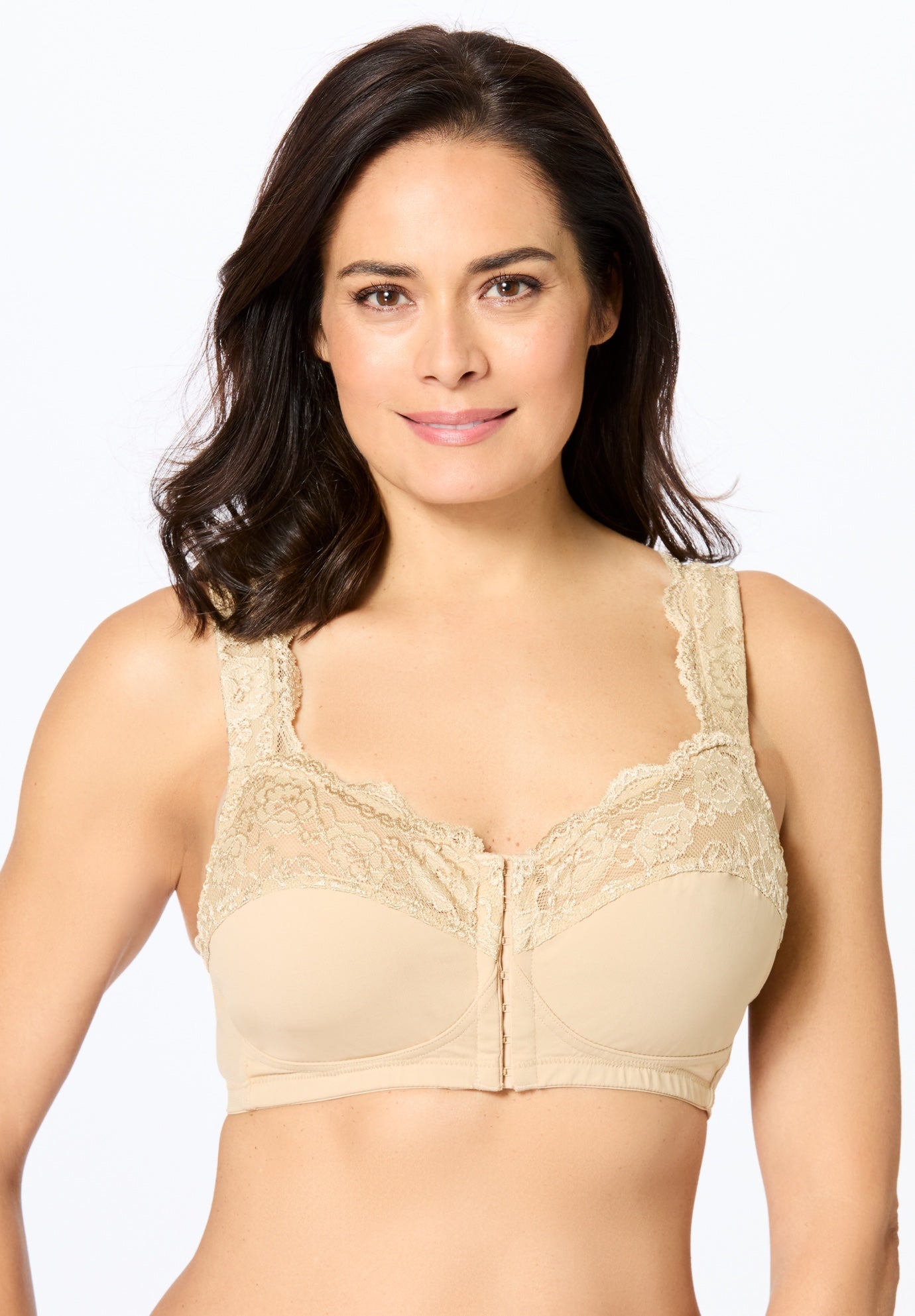 Front Close Wireless Gel Strap Bra image number 5