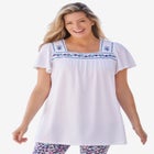 Embroidered Square Neck Tunic image number null