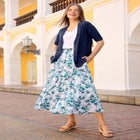 Wide Elastic Waist Skirt image number null